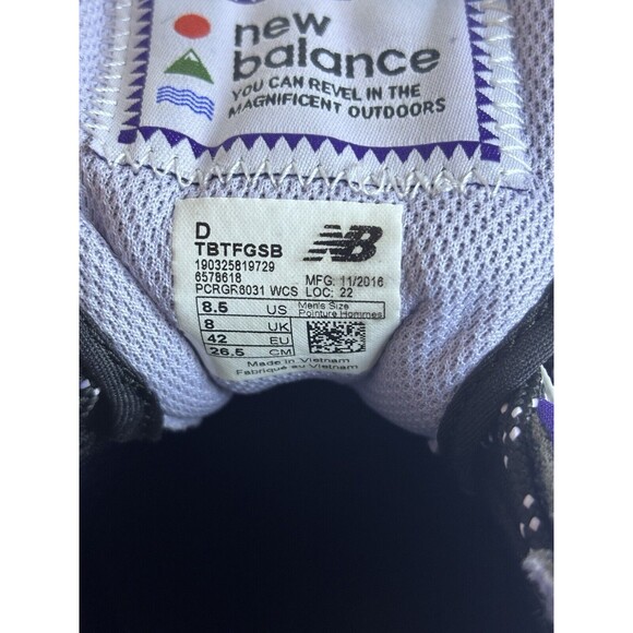New Balance TrailBuster Size 8.5 Purple Mens Running Trail Reengineered TBTFGSB - Picture 6 of 7